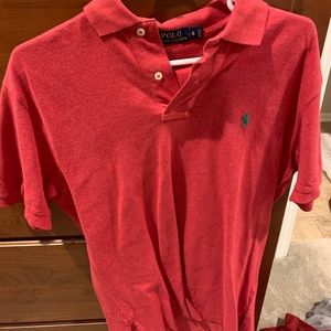 Short sleeve red polo